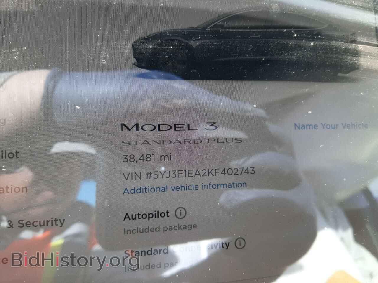 2019 TESLA MODEL 3 - VIN: 5YJ3E1EA2KF402743 - Фото 8