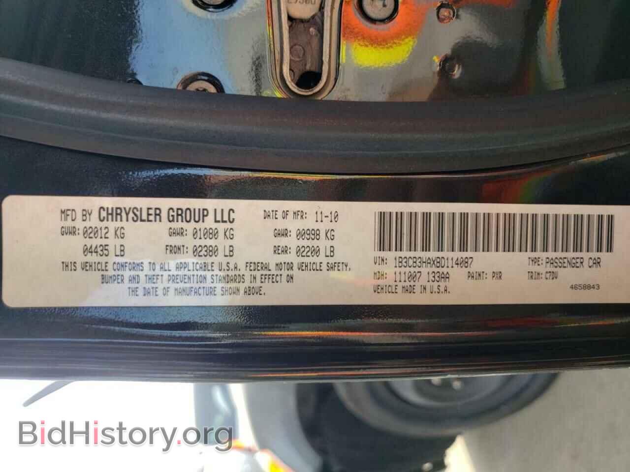 2011 DODGE CALIBER - VIN: 1B3CB3HAXBD114087 - Фото 10