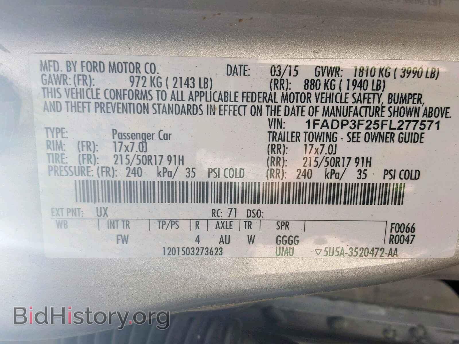 2015 FORD FOCUS SE - VIN: 1FADP3F25FL277571 - Фото 10