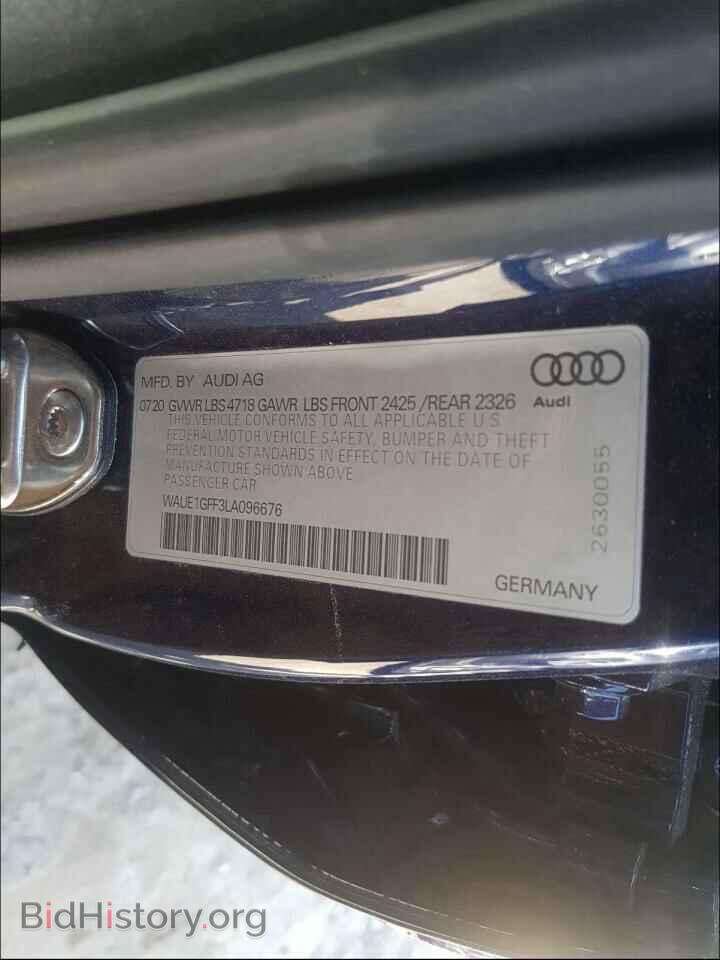 2020 AUDI S3 - VIN: WAUE1GFF3LA096676 - Photo 10