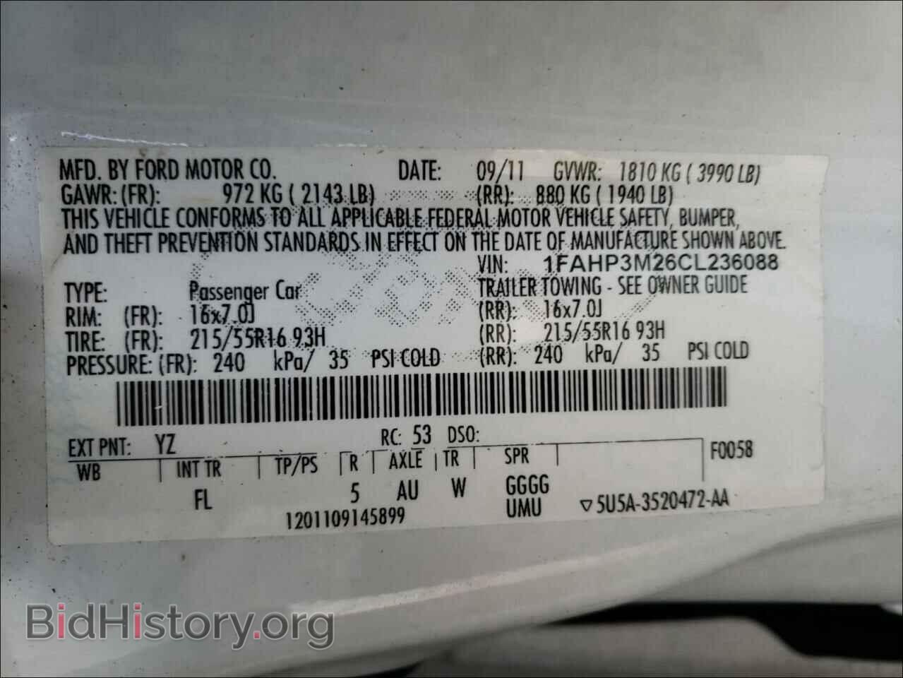 2012 FORD FOCUS - VIN: 1FAHP3M26CL236088 - Photo 10