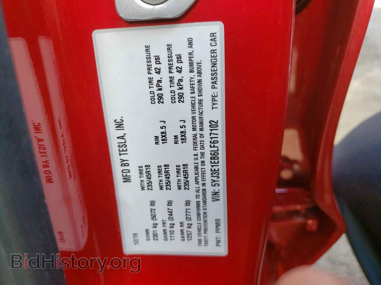 2020 TESLA MODEL 3 - VIN: 5YJ3E1EB6LF617102 - Photo 10