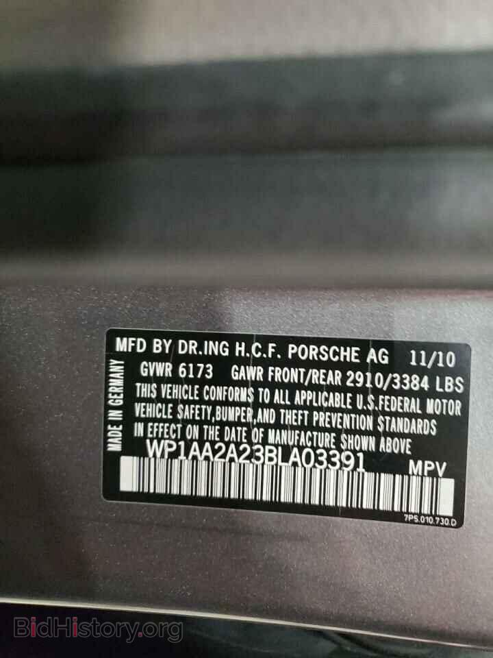 2011 PORSCHE CAYENNE - VIN: WP1AA2A23BLA03391 - Фото 10
