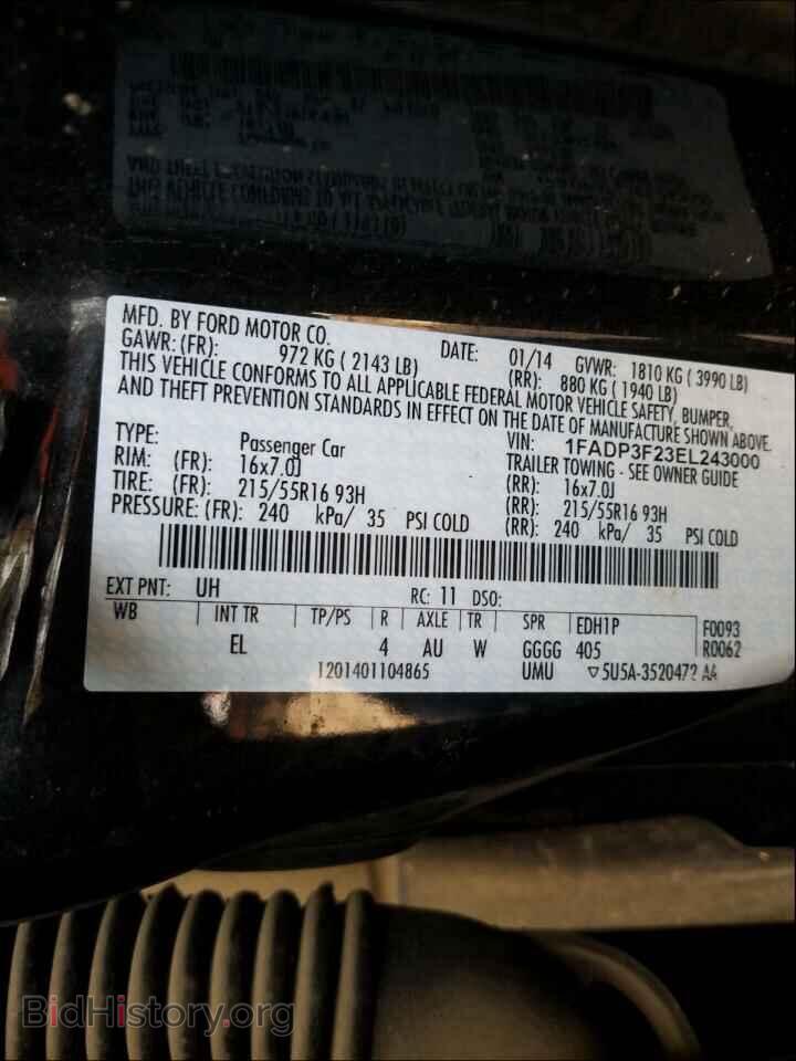 2014 FORD FOCUS - VIN: 1FADP3F23EL243000 - Фото 10