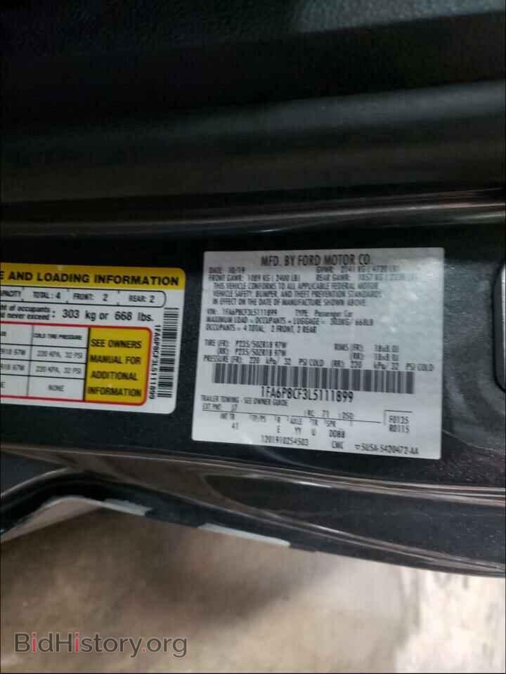 2020 FORD MUSTANG - VIN: 1FA6P8CF3L5111899 - Фото 10