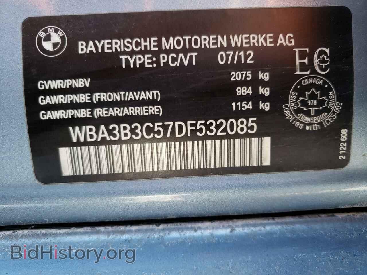 2013 BMW 3 SERIES - VIN: WBA3B3C57DF532085 - Фото 10