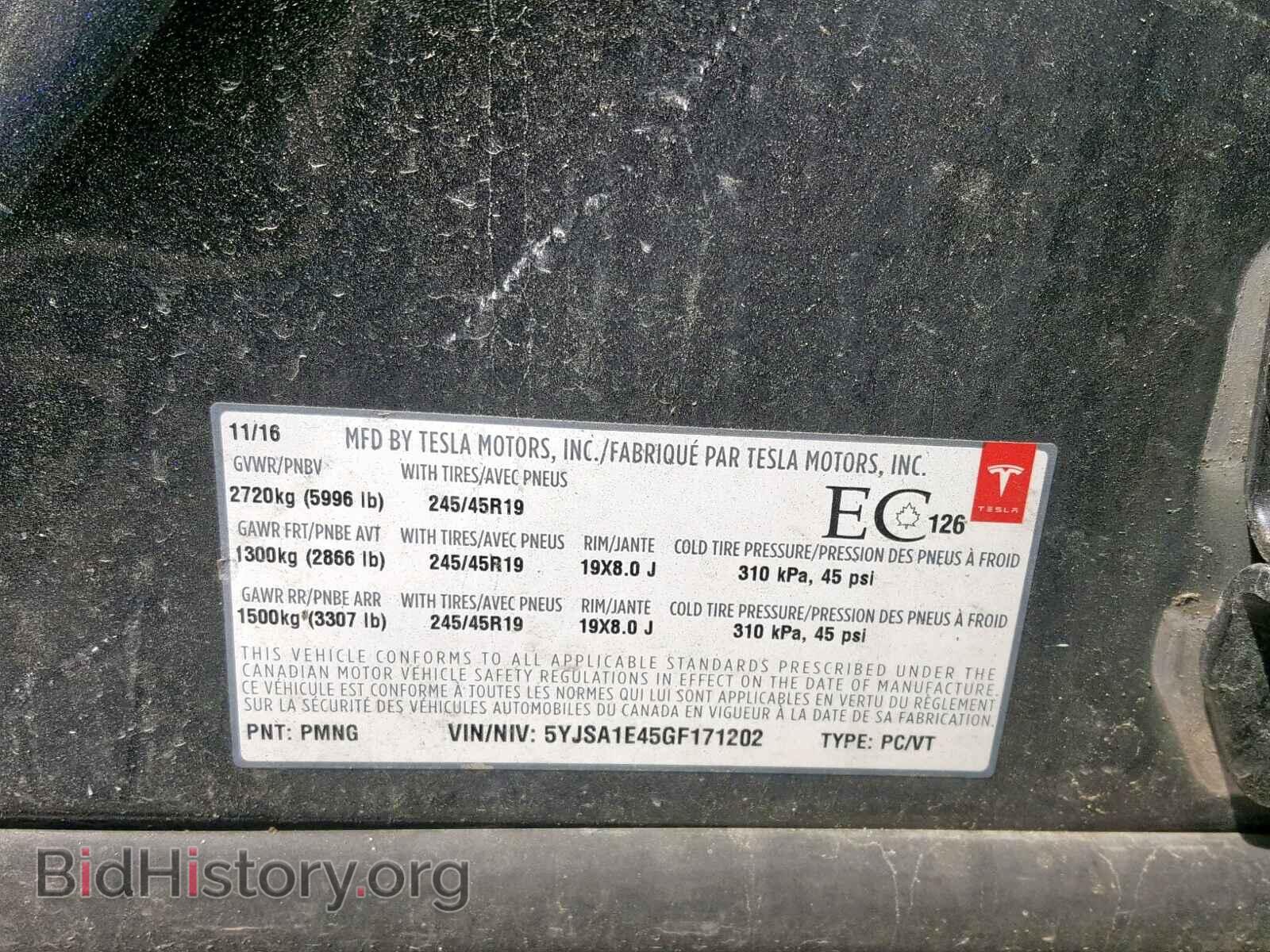 2016 TESLA MODEL S - VIN: 5YJSA1E45GF171202 - Photo 10