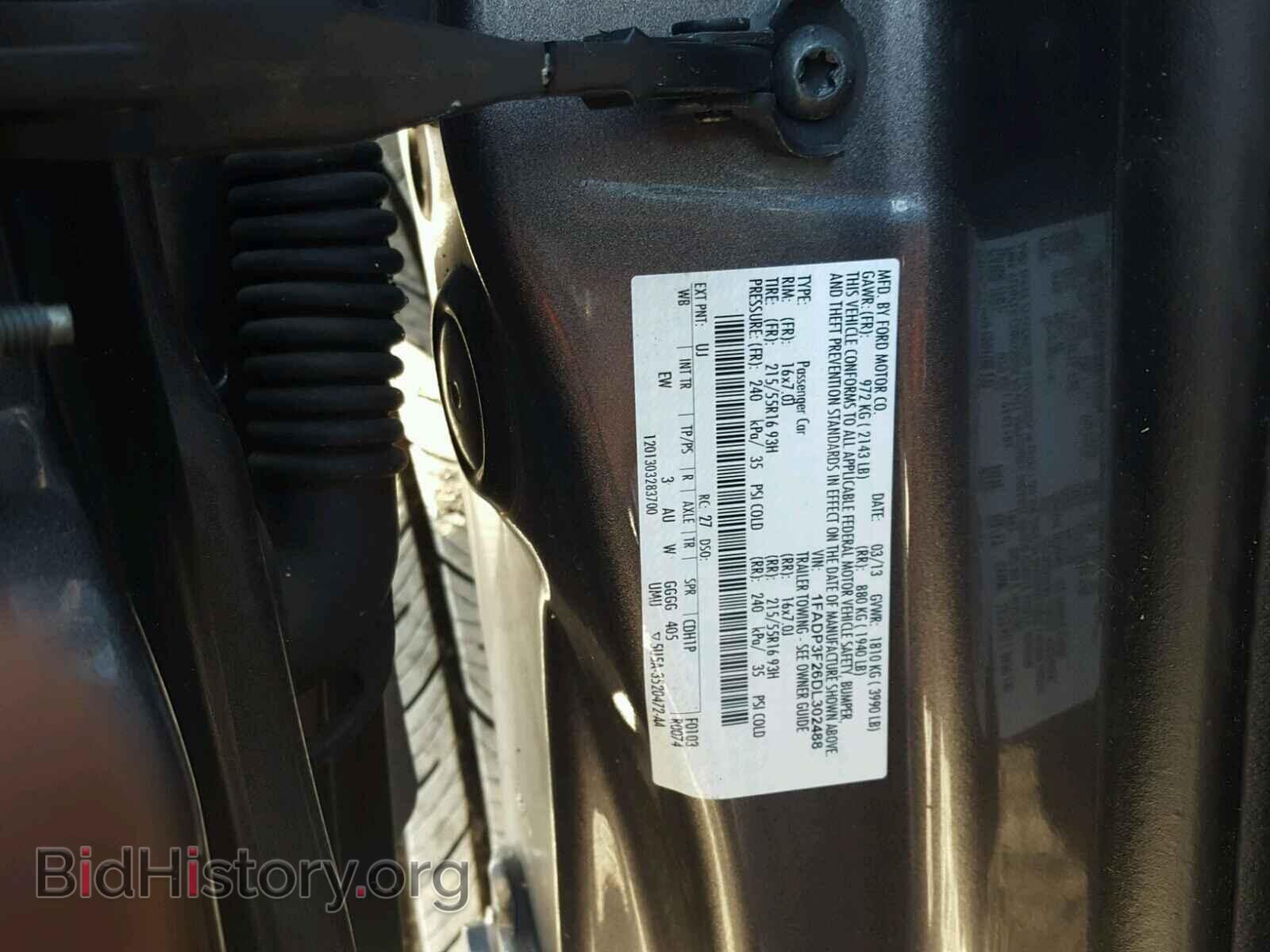 2013 FORD FOCUS - VIN: 1FADP3F26DL302488 - Фото 10