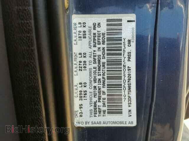 1995 SAAB 900 - VIN: YS3DF75N0S7020197 - Фото 10