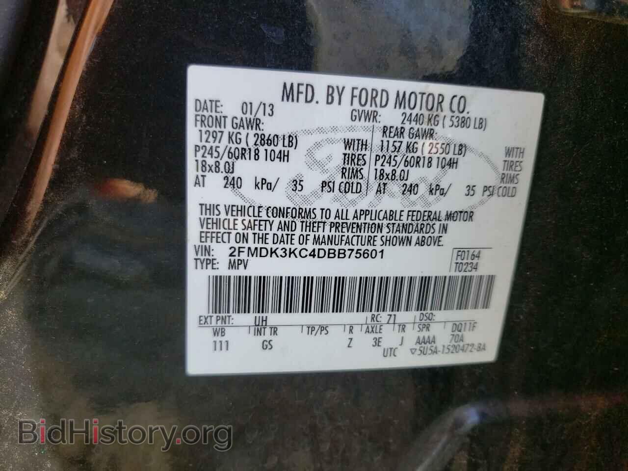 2013 FORD EDGE - VIN: 2FMDK3KC4DBB75601 - Photo 10