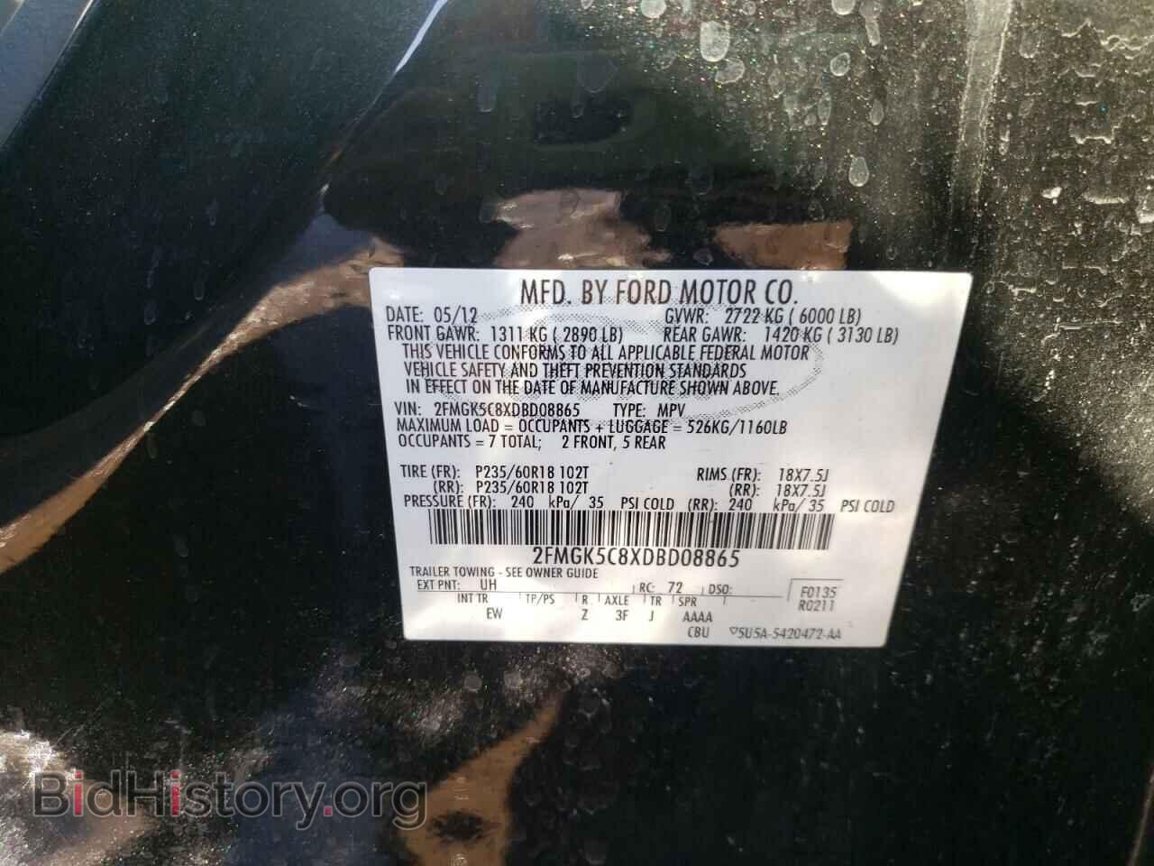 2013 FORD FLEX - VIN: 2FMGK5C8XDBD08865 - Photo 10