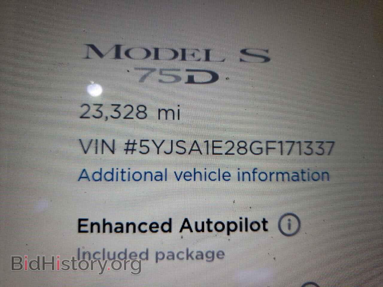2016 TESLA MODEL S - VIN: 5YJSA1E28GF171337 - Photo 8