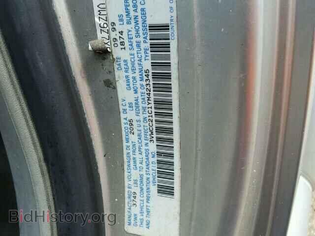 2000 VOLKSWAGEN BEETLE - VIN: 3VWCC21C1YM423345 - Фото 10