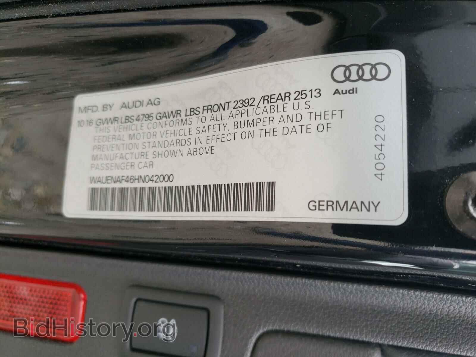 2017 AUDI A4 - VIN: WAUENAF46HN042000 - Photo 10