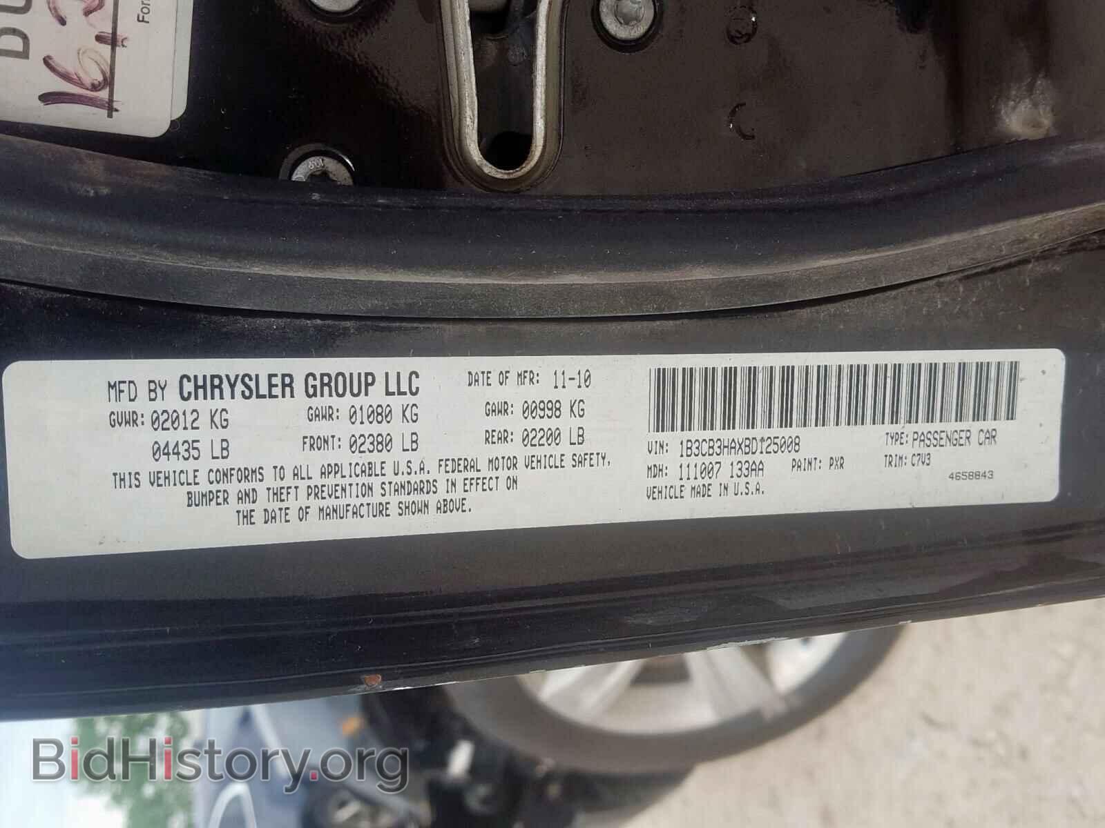 2011 DODGE CALIBER - VIN: 1B3CB3HAXBD125008 - Photo 10
