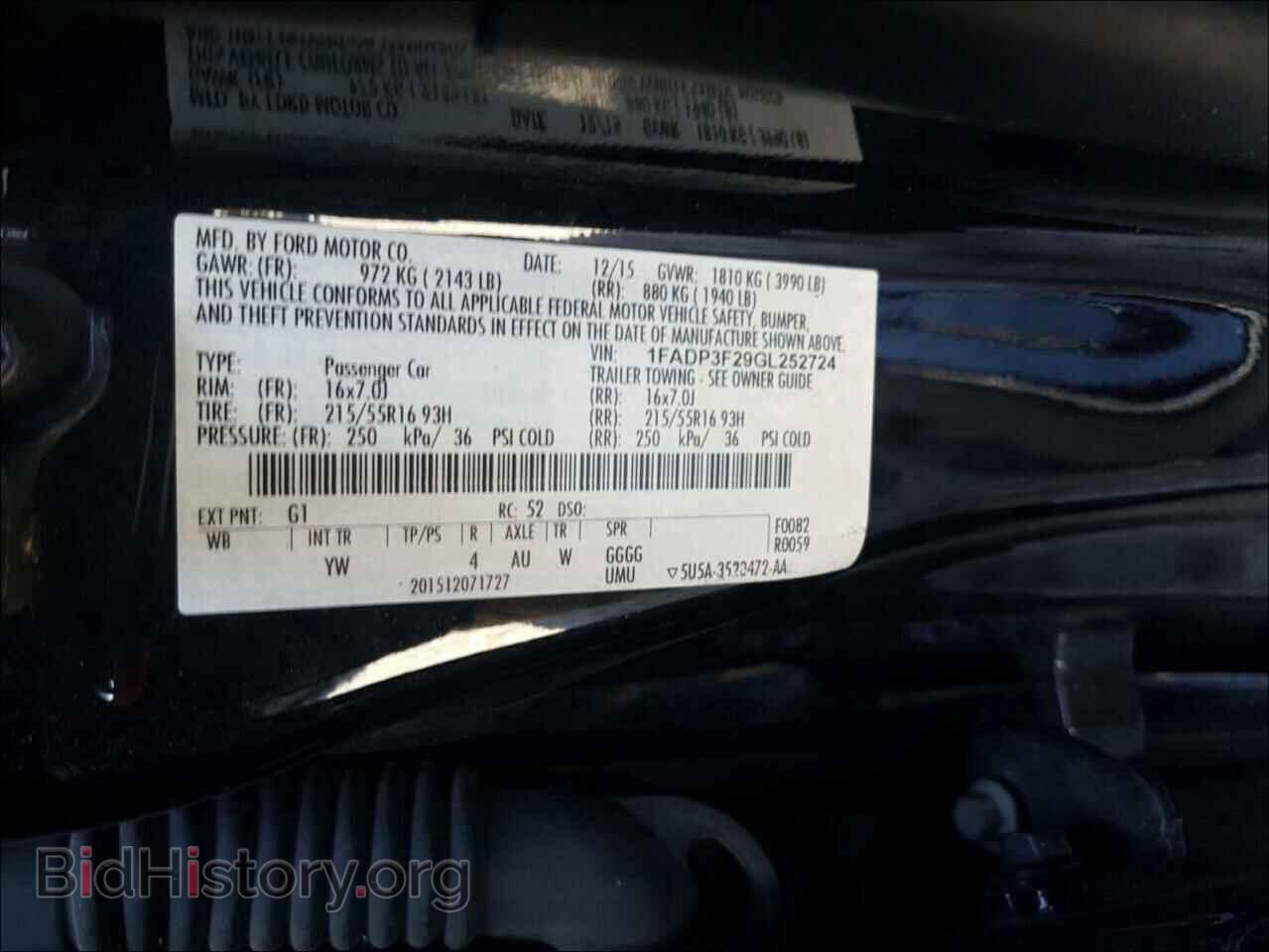 2016 FORD FOCUS - VIN: 1FADP3F29GL252724 - Фото 9