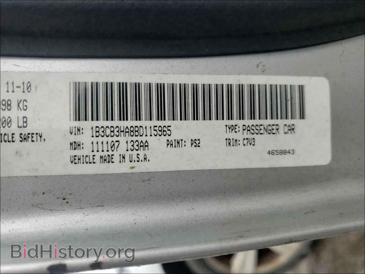 2011 DODGE CALIBER - VIN: 1B3CB3HA8BD115965 - Фото 10