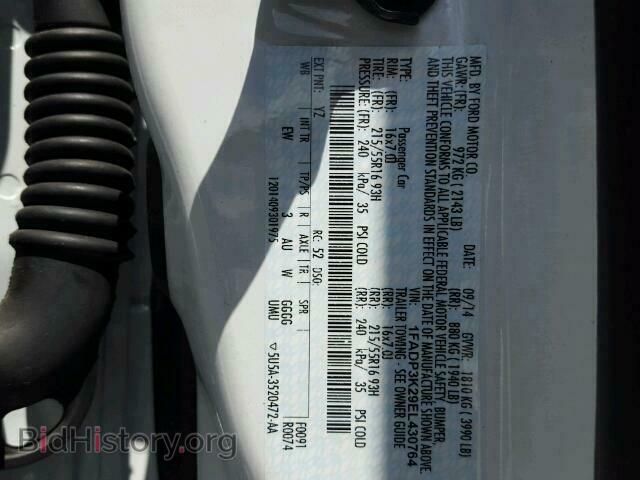 2014 FORD FOCUS - VIN: 1FADP3K29EL430764 - Фото 10