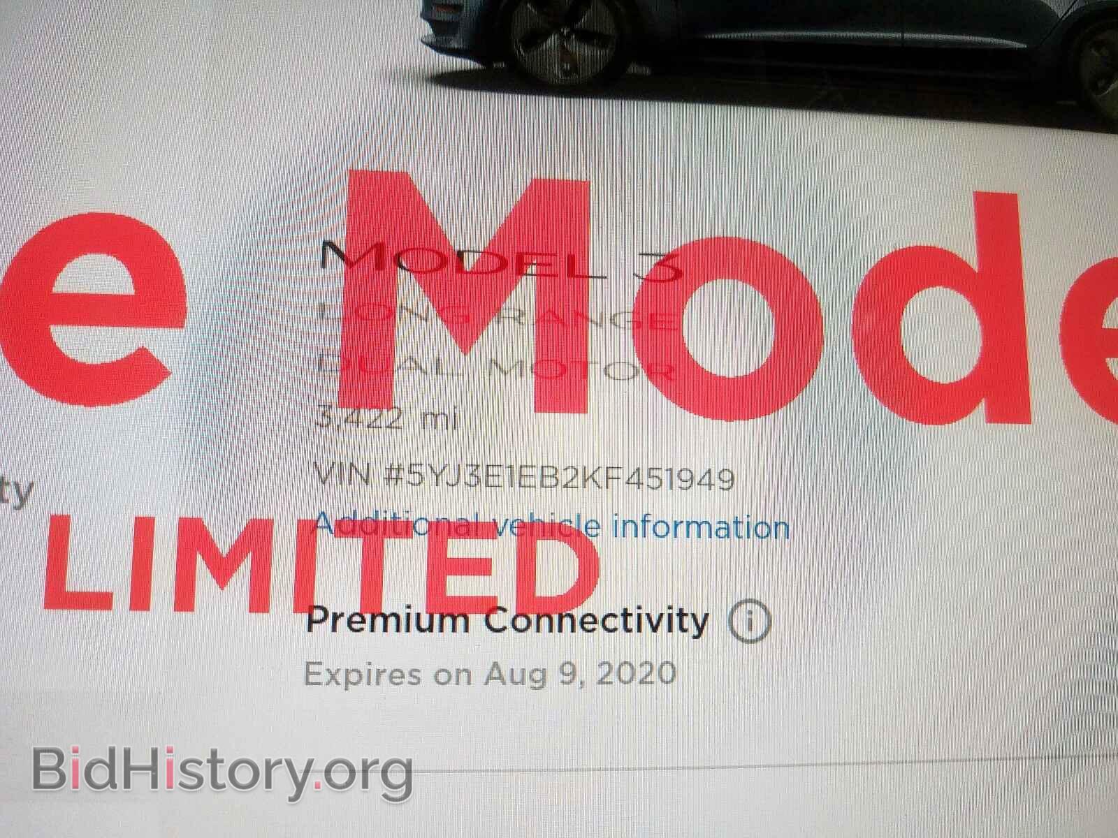 2019 TESLA MODEL 3 - VIN: 5YJ3E1EB2KF451949 - Photo 8