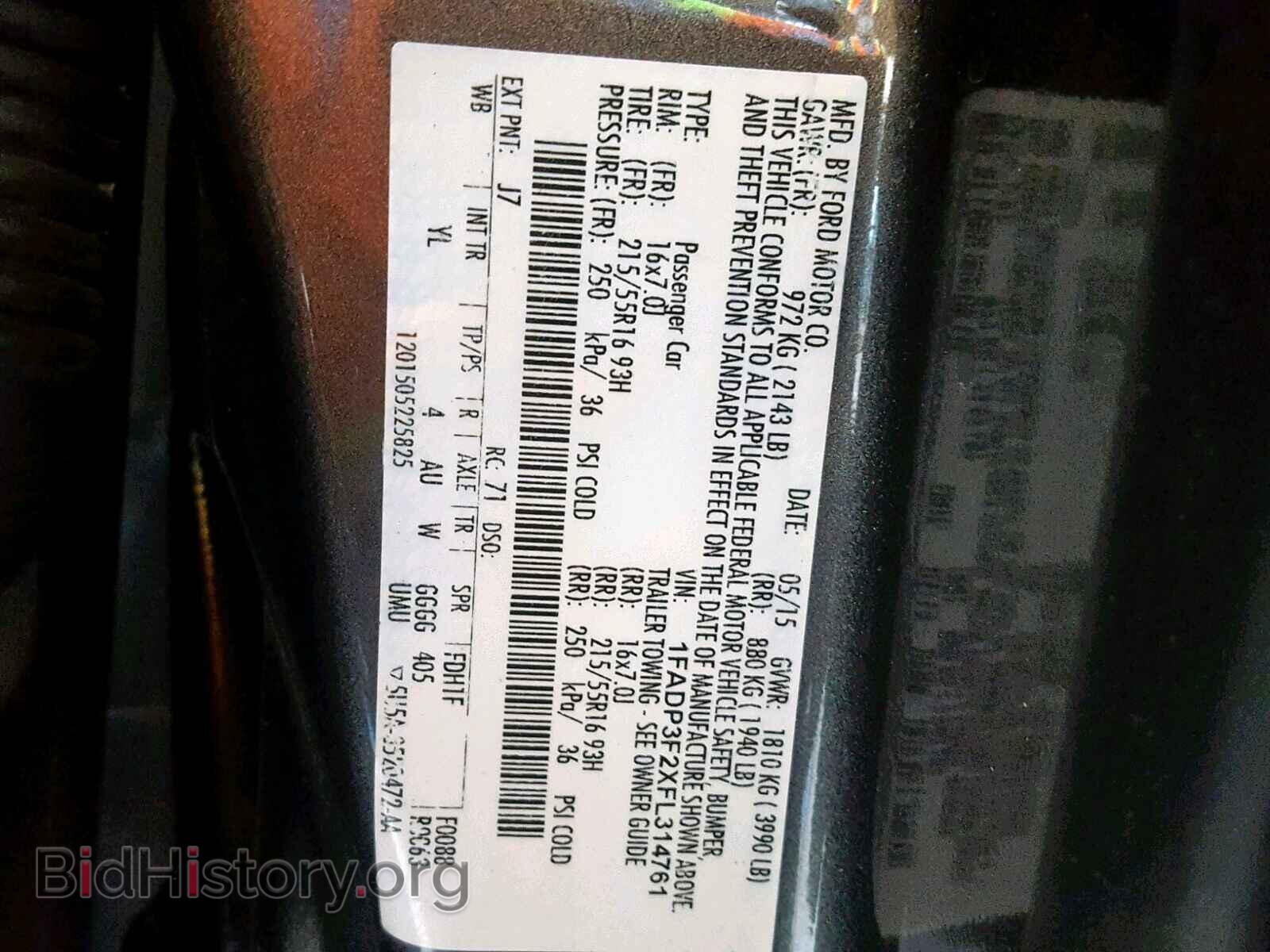 2015 FORD FOCUS SE - VIN: 1FADP3F2XFL314761 - Фото 10