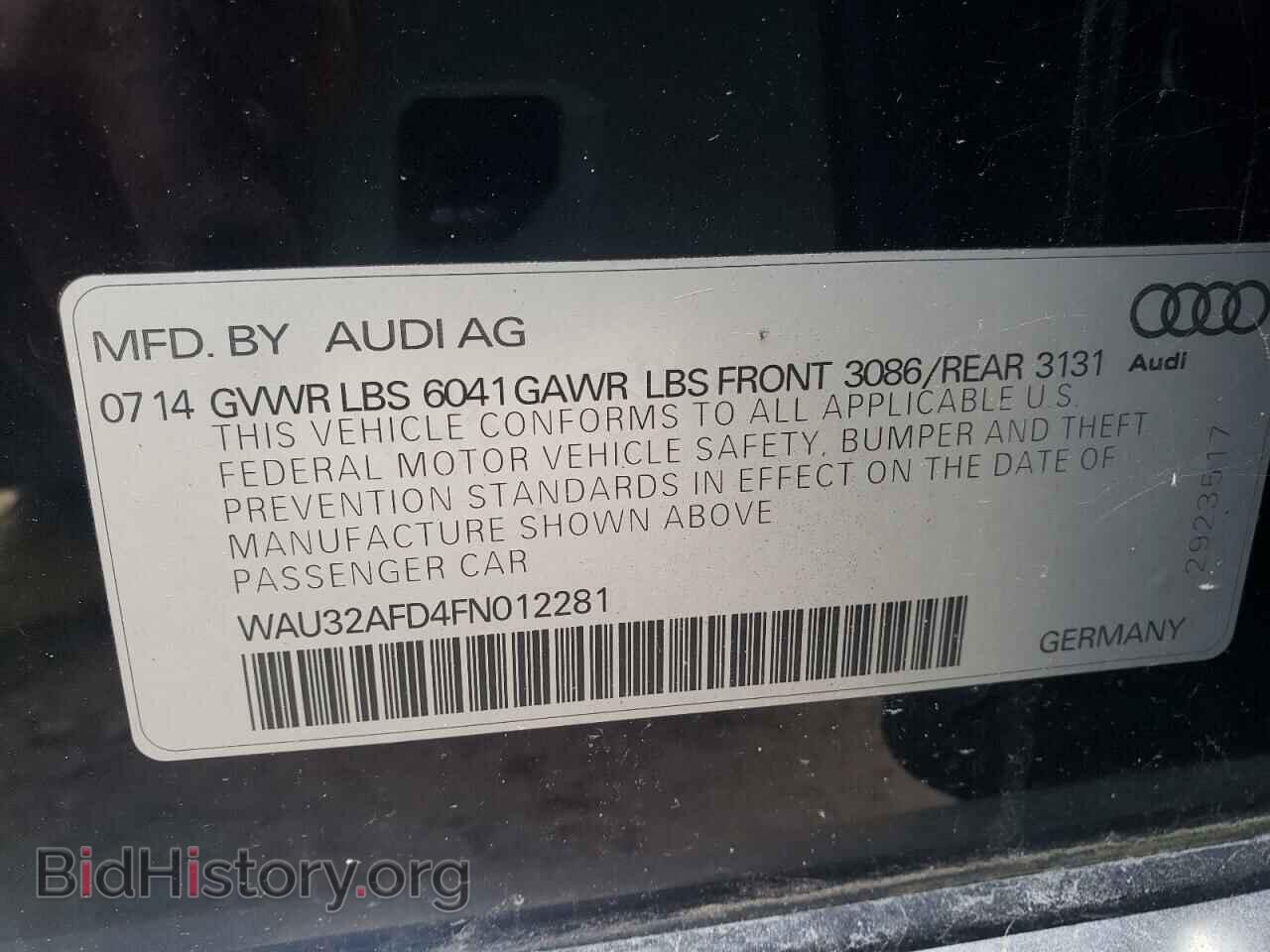 2015 AUDI A8 - VIN: WAU32AFD4FN012281 - Фото 10