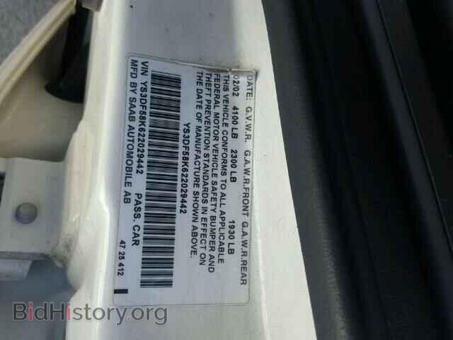 2002 SAAB 9 3 - VIN: YS3DF58K622029442 - Фото 10
