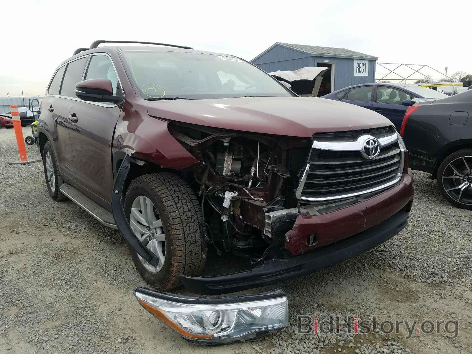 Photo 5TDZARFH7FS014957 - TOYOTA HIGHLANDER 2015