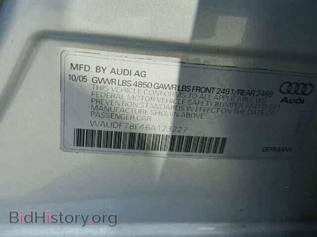 2006 AUDI A4 - VIN: WAUDF78E46A123227 - Photo 10