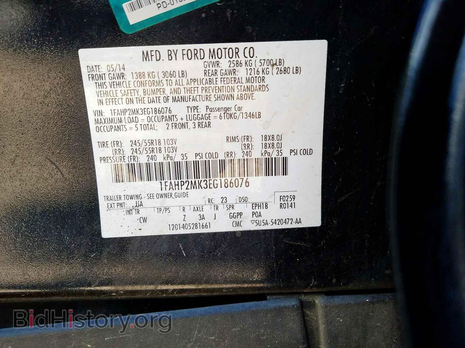 2014 FORD TAURUS - VIN: 1FAHP2MK3EG186076 - Photo 10