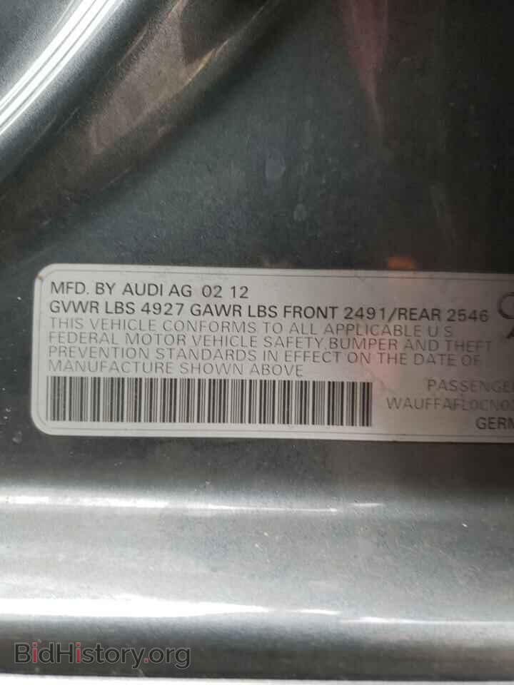 2012 AUDI A4 - VIN: WAUFFAFL0CN021502 - Фото 10
