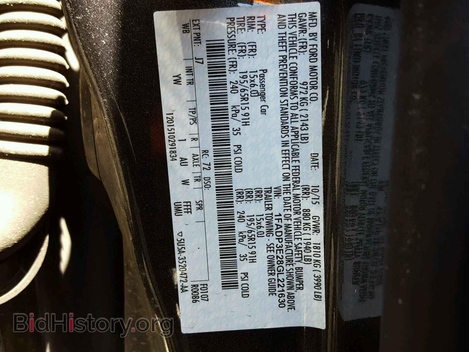 2016 FORD FOCUS - VIN: 1FADP3E28GL221630 - Фото 10