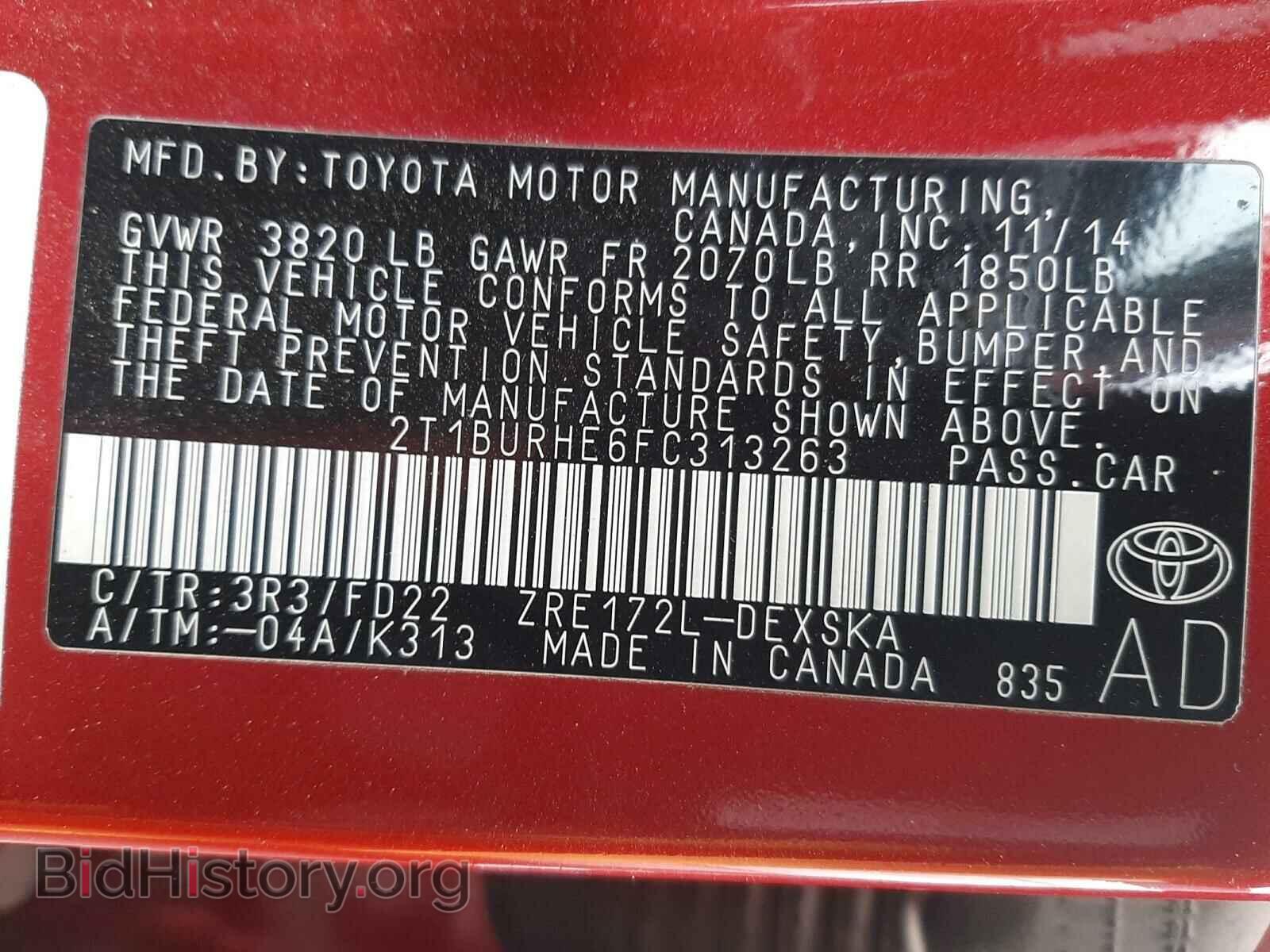 2015 TOYOTA COROLLA - VIN: 2T1BURHE6FC313263 - Photo 10