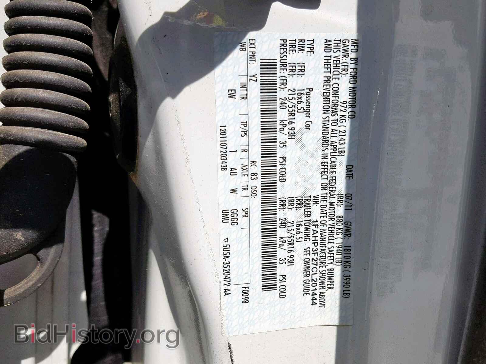 2012 FORD FOCUS SE - VIN: 1FAHP3F27CL201444 - Фото 10