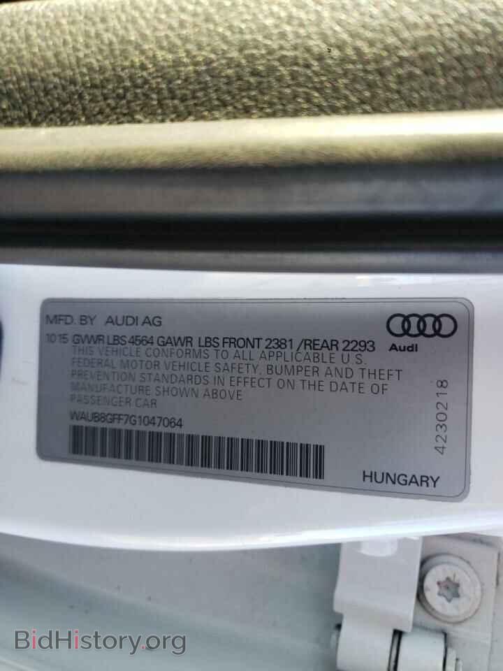 2016 AUDI A3 - VIN: WAUB8GFF7G1047064 - Фото 10