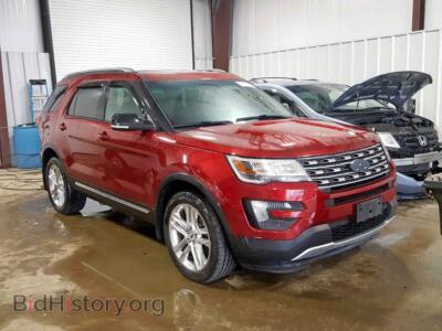 2016 Ford EXPLORER Explorer X, красный — VIN 1FM5K8D89GGA17441, Copart
