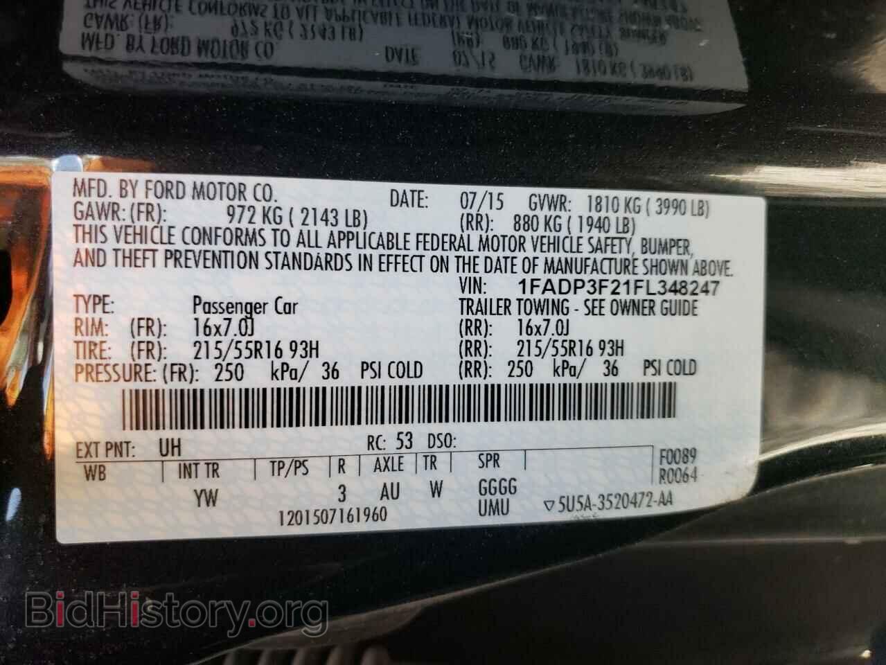 2015 FORD FOCUS - VIN: 1FADP3F21FL348247 - Photo 10