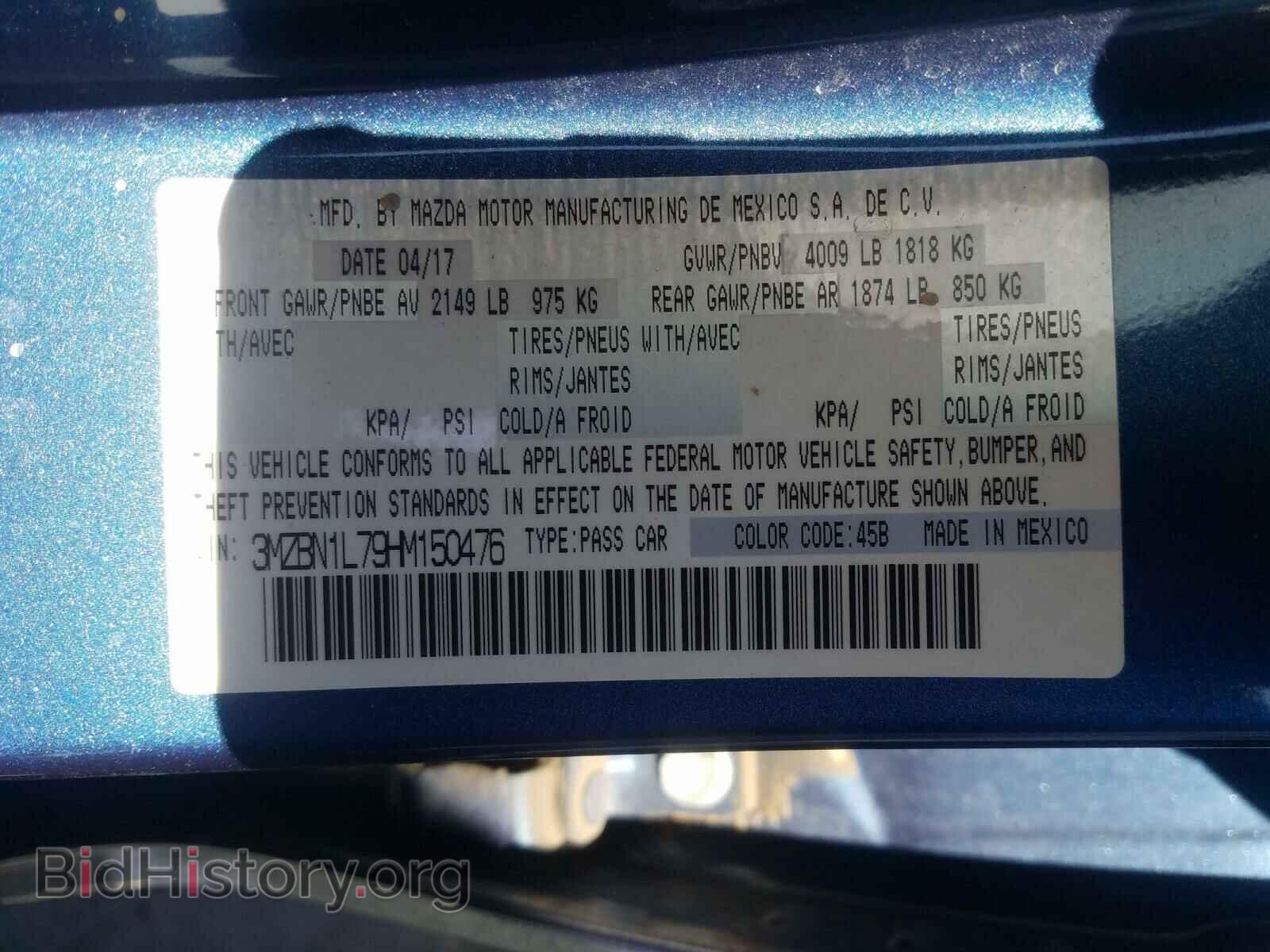 2017 MAZDA 3 - VIN: 3MZBN1L79HM150476 - Photo 10