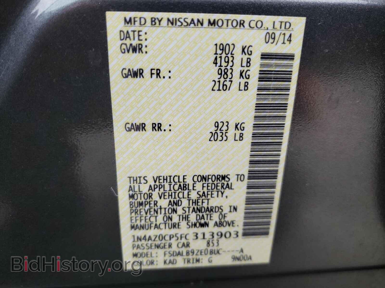 2015 NISSAN LEAF - VIN: 1N4AZ0CP5FC313903 - Фото 10