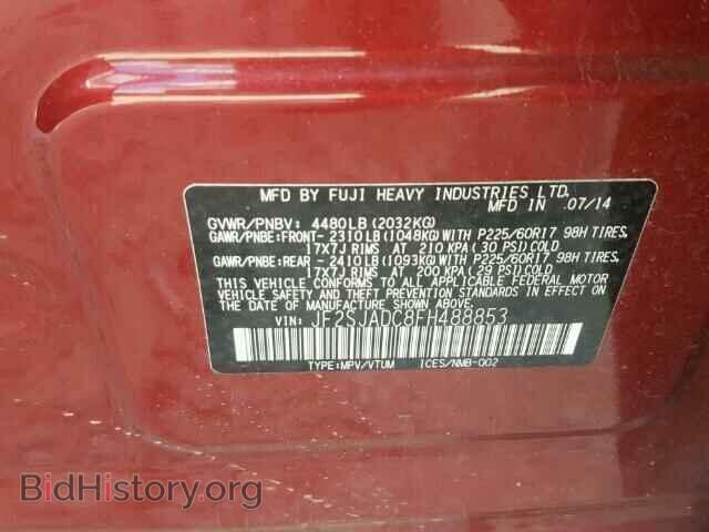 2015 SUBARU FORESTER - VIN: JF2SJADC8FH488853 - Photo 10