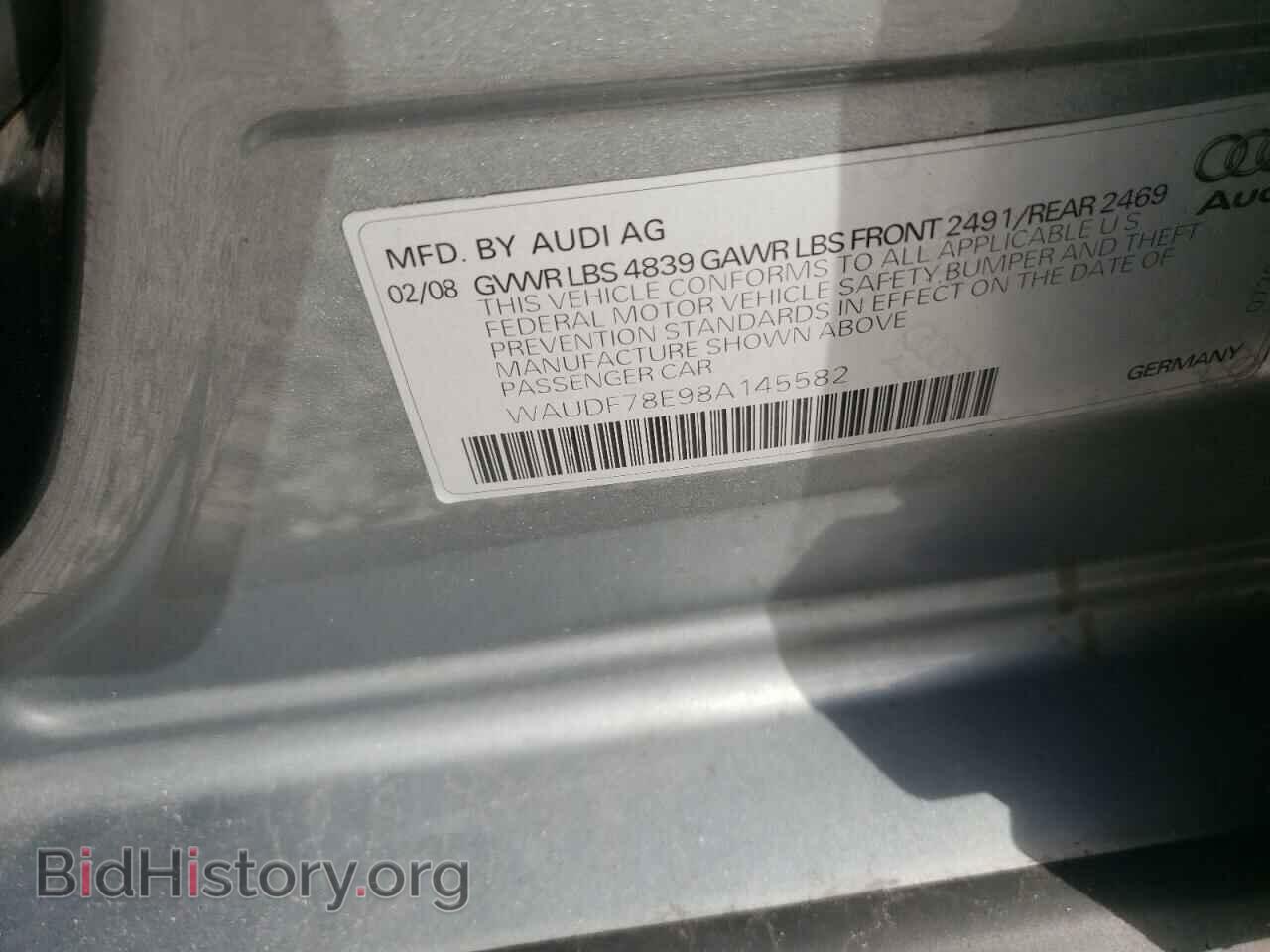 2008 AUDI A4 - VIN: WAUDF78E98A145582 - Фото 10