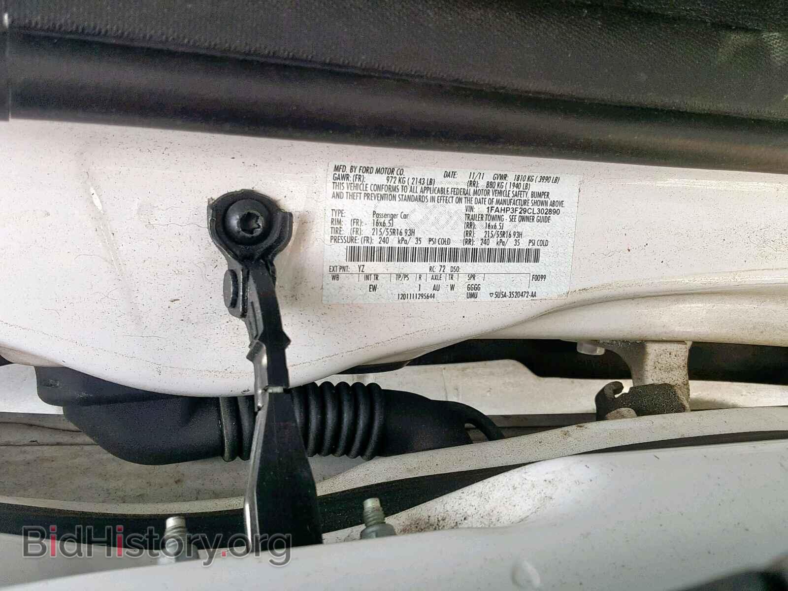 2012 FORD FOCUS SE - VIN: 1FAHP3F29CL302890 - Фото 10