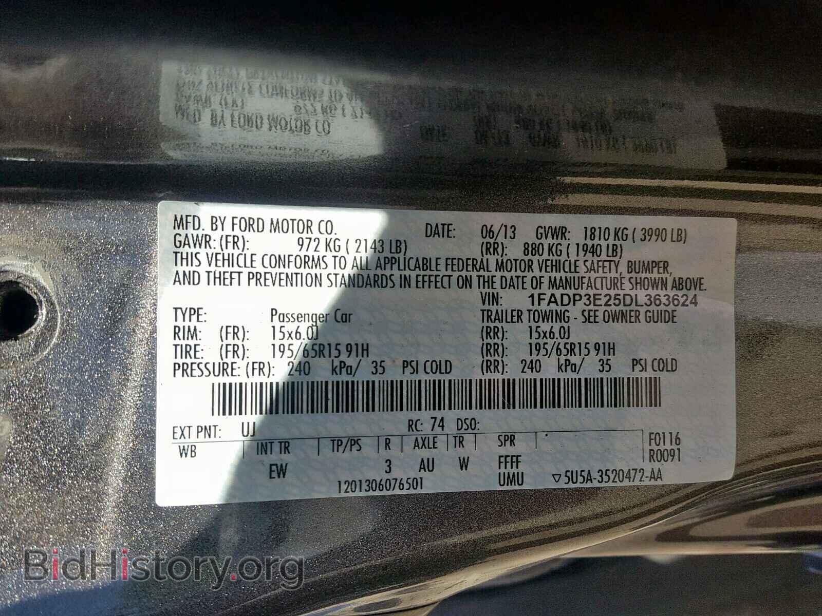 2013 FORD FOCUS - VIN: 1FADP3E25DL363624 - Photo 10