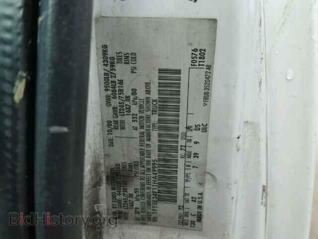 2001 FORD ECONOLINE - VIN: 1FTSE34F11HA49995 - Photo 10