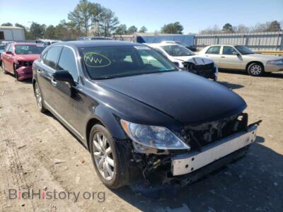 2008 Lexus LS460 LS 460l, черный — VIN JTHGL46F085032937, Copart