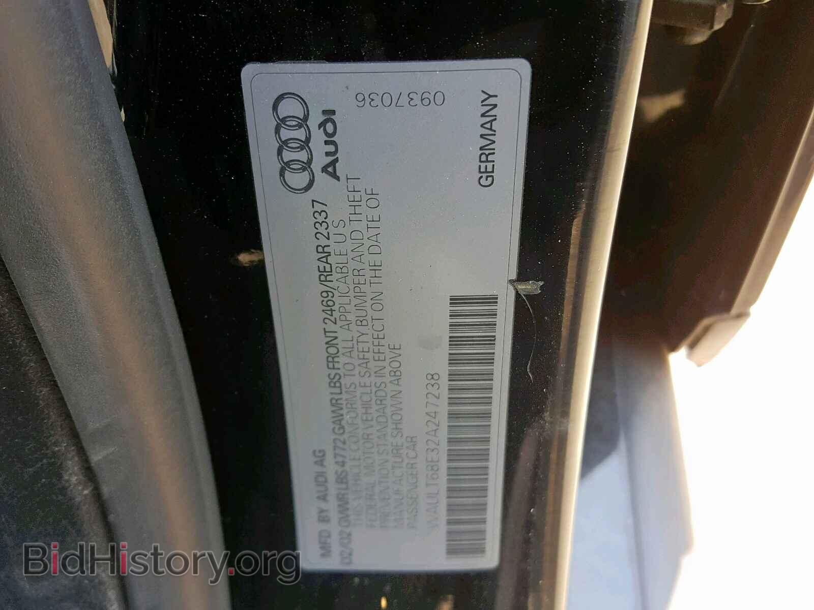 2002 AUDI A4 - VIN: WAULT68E32A247238 - Photo 10