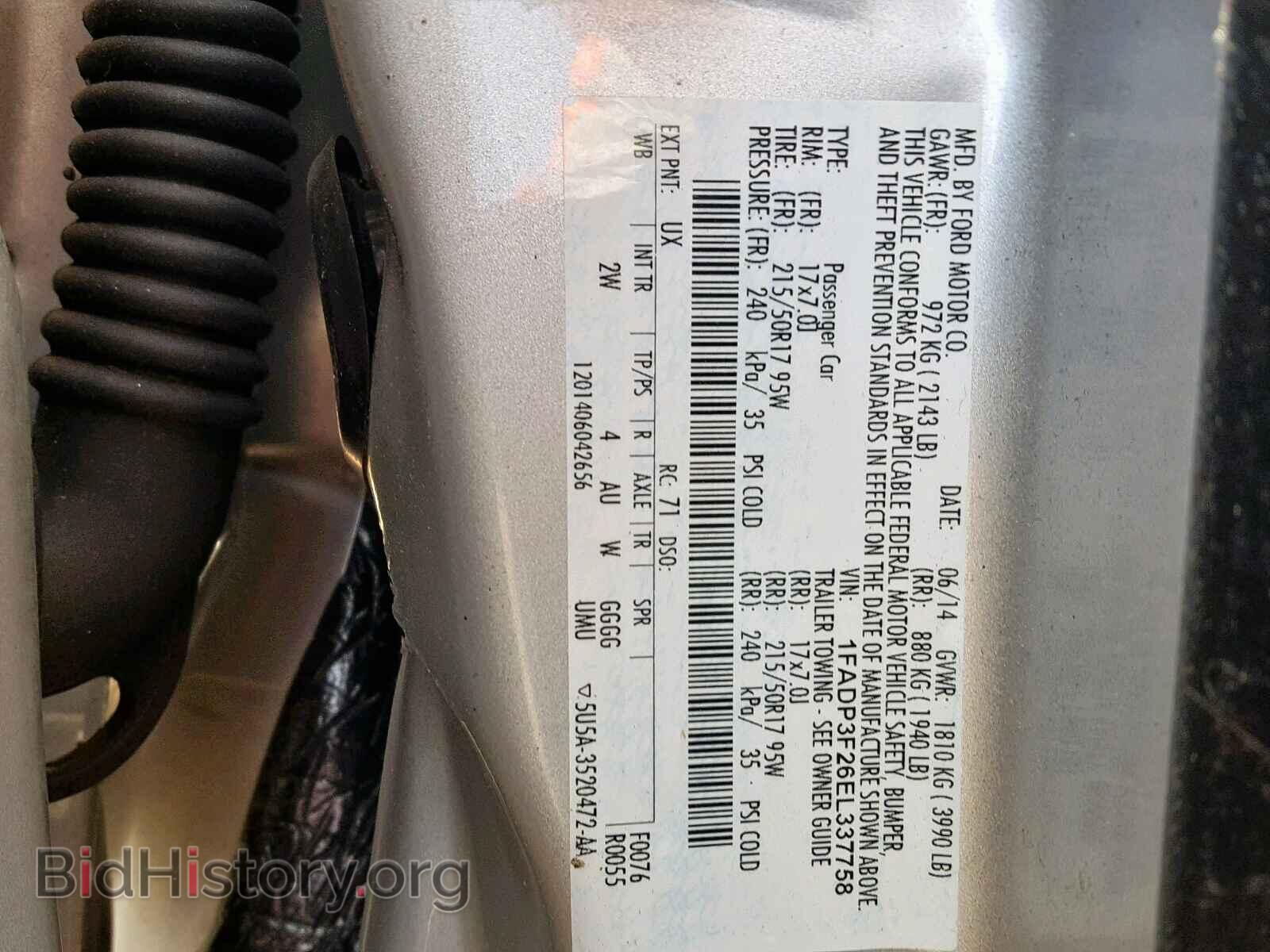 2014 FORD FOCUS SE - VIN: 1FADP3F26EL337758 - Фото 10