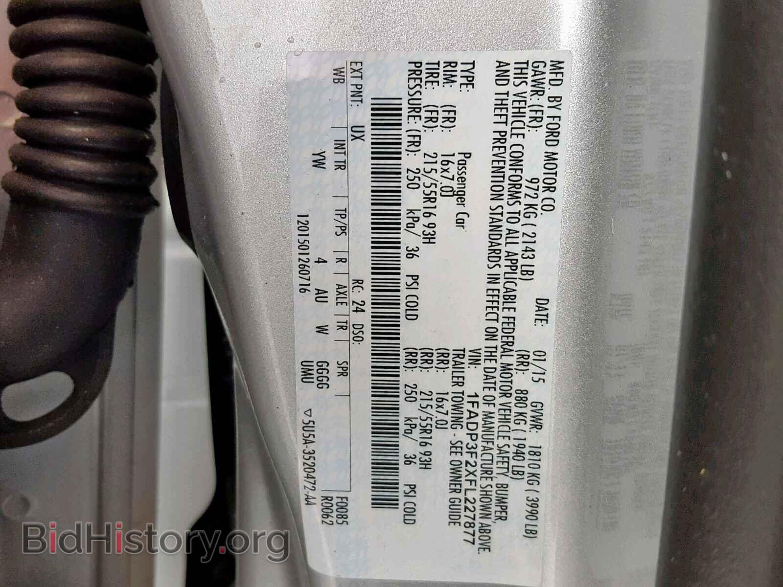 2015 FORD FOCUS SE - VIN: 1FADP3F2XFL227877 - Фото 10