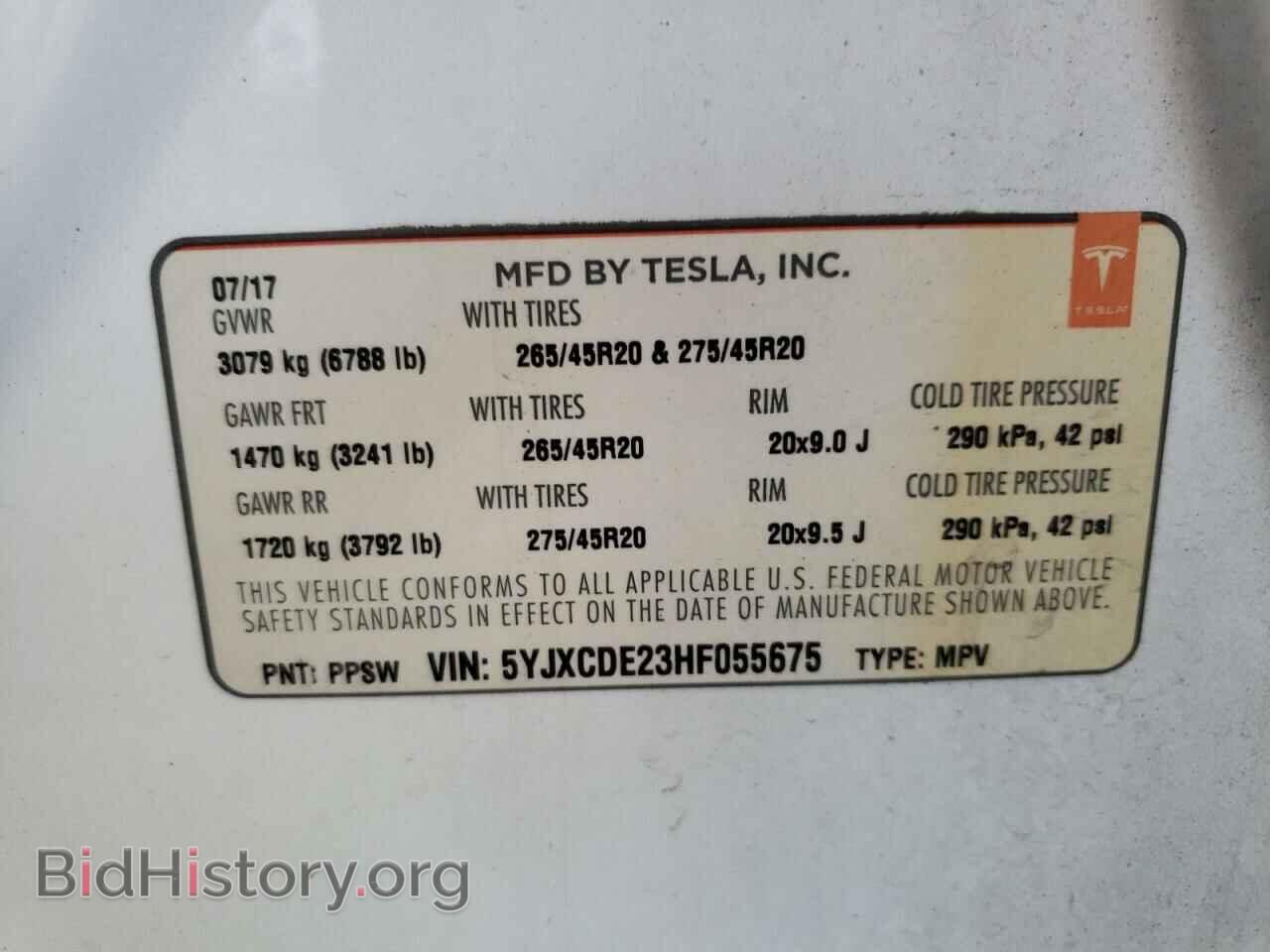 2017 TESLA MODEL X - VIN: 5YJXCDE23HF055675 - Photo 10