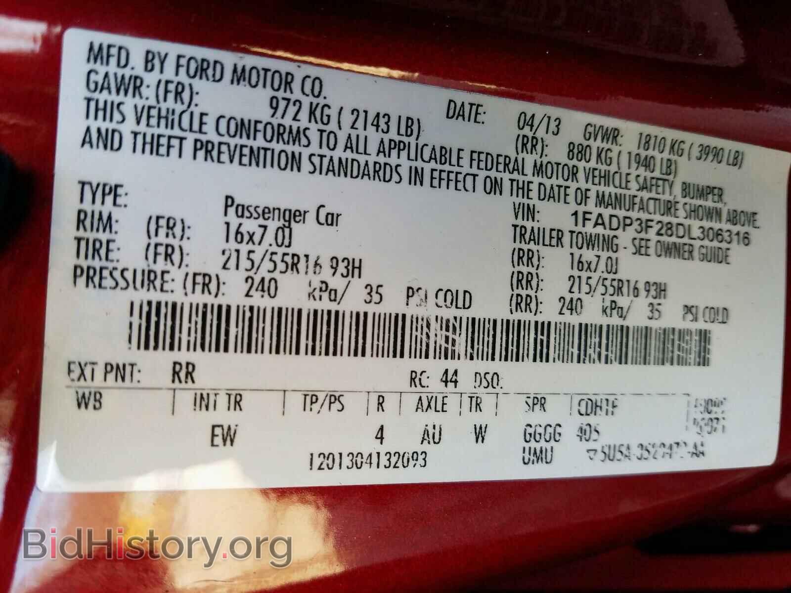 2013 FORD FOCUS - VIN: 1FADP3F28DL306316 - Photo 10