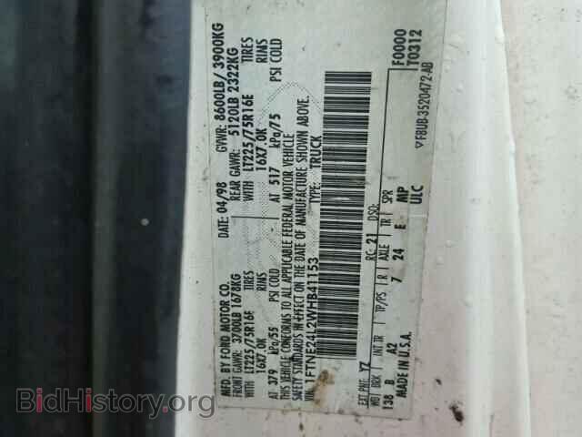 1998 FORD ECONOLINE - VIN: 1FTNE24L2WHB41153 - Фото 10
